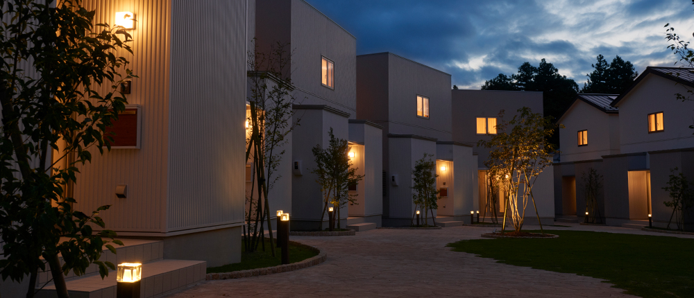 防犯性と美しさを高めるライトアップ